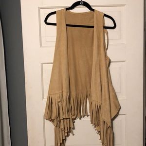 VELVET FRINGE VEST
